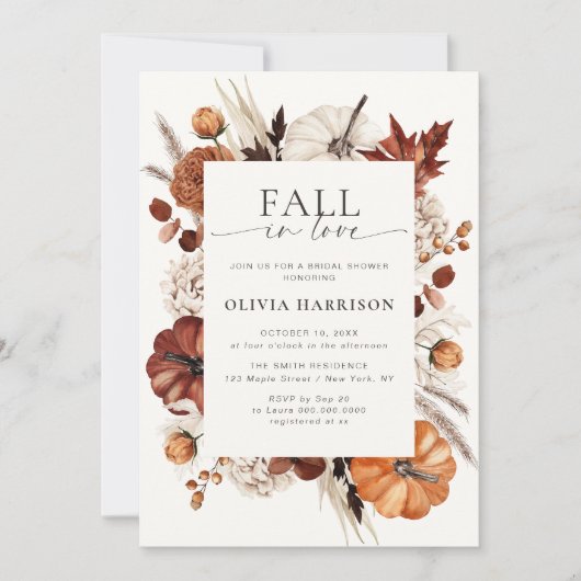 Rückgang des neutralen Pumpketten-Brautparty in de Einladung (Vorderseite)