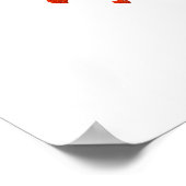 Rückgang des Roten Baumstamms in der Liebe mit her Poster (Ecke)