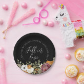 Rückgang des Schwarzen Brautparty in der Liebe Pappteller (Party)