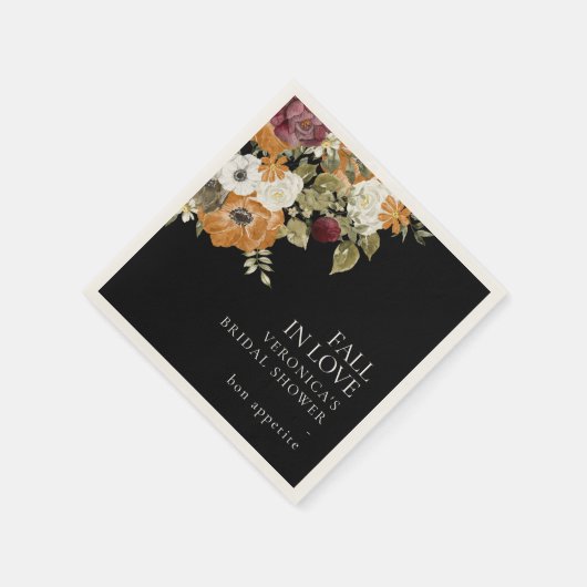 Rückgang des Schwarzen Brautparty in der Liebe Serviette (Ecke)