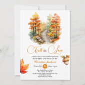 Rückgang des Waldbestands in der Liebe im Herbst-B Einladung (Vorderseite)