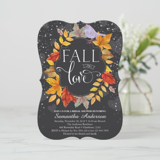 Rückgang in der Liebe Brautparty Einladung, Hochze Einladung (Stehend Vorderseite)