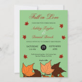 Rückgang in der Liebe Elegant Boho Sage Blätter Ho Einladung (Vorderseite)