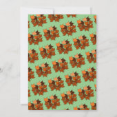 Rückgang in der Liebe Elegant Boho Sage Blätter Ho Einladung (Rückseite)