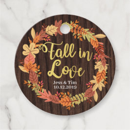 Rückgang in der Liebe Gunst Tag. Wald-Gold Geschenkanhänger