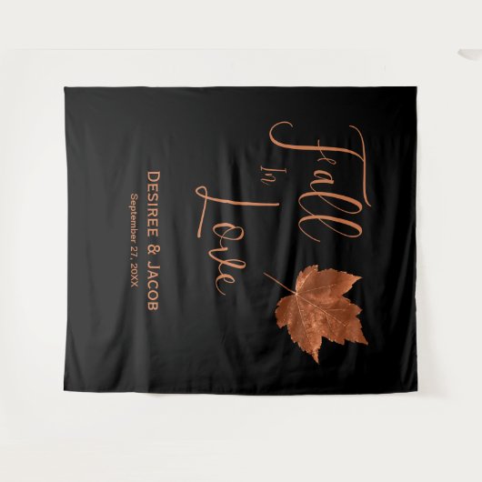 Rückgang in der Liebe Herbst Kupfer schwarz Rustik Wandteppich (Vorderseite (Horizontal))