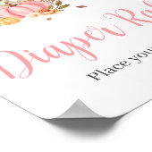 Rückgang in der Liebe Pink Pumpkin Baby Dusche Poster (Ecke)