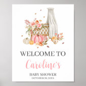 Rückgang in der Liebe Pink Pumpkin Begrüßungsdusch Poster (Vorne)