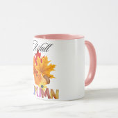 Rückgang in der Liebe: Pumpkin & Blätter Tasse Des (VorderseiteRechts)