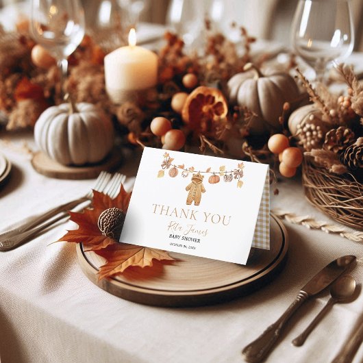 Rückgang in der Liebe Rustic Baby Clothesline Baby Dankeskarte