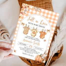 Rückgang in der Liebe Rustic Pumpkin Baby Dusche E Einladung