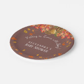 Rückgang in der Liebe Rustikal-Chic Herbst Babydus Pappteller (Schrägansicht)