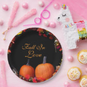 Rückgang in der Liebe Rustikaler Herbst Hochzeitsk Pappteller (Party)