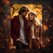 Rückgang in der Liebe Schönes Herbstleaves Hochzei Save The Date