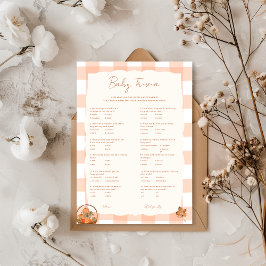 Rückgang in Liebe Baby Trivia Baby Showcard Einladung