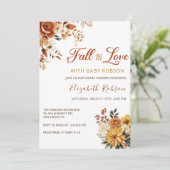 Rückgang in Liebe Blume Kinderdusche Einladung (Stehend Vorderseite)