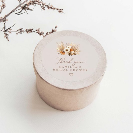 Rückgang in Liebe Boho Brautparty Runder Aufkleber