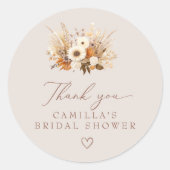 Rückgang in Liebe Boho Brautparty Runder Aufkleber (Vorderseite)