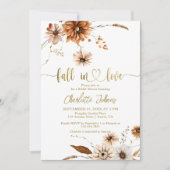 Rückgang in Liebe Gold Creme Brautparty Einladung (Vorderseite)