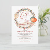 Rückgang in Liebe Kürbis fallen Probe Abendessen Einladung (Stehend Vorderseite)