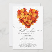 Rückgang in Liebe mit Baby-Leaf-Herd-Babydusche Einladung (Vorderseite)