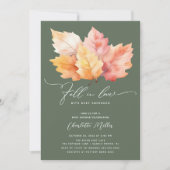 Rückgang in Liebe mit Babydusche Einladung (Vorderseite)