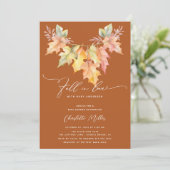 Rückgang in Liebe mit Babydusche Einladung (Stehend Vorderseite)