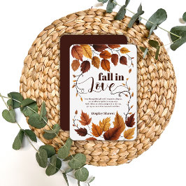 Rückgang in Liebe mit Herbstleeves Babydusche Begleitkarte