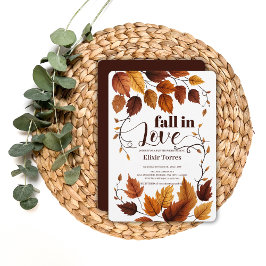 Rückgang in Liebe mit Herbstleeves Babydusche Einladung