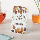 Rückgang in Liebe mit Herbstleeves Babydusche Sockelschild (In SItu)