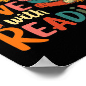 Rückgang in Liebe mit Lesen Herbst Erntedank Shir Poster (Ecke)