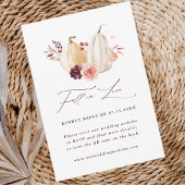 Rückgang in Liebe Pumpkin Herbst Hochzeit QR-Code RSVP Karte