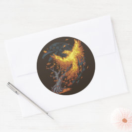 Rückgang steigt runder aufkleber