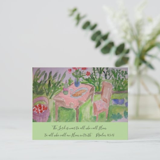 Rückgarn Postkarte (Stehend Vorderseite)