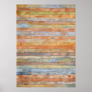 Rückgeworfene Stapel an Desk-Motherboards Aquarell Poster