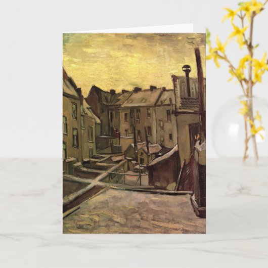 Rückgrat der alten Häuser von Vincent van Gogh Karte (Gelbe Blume)