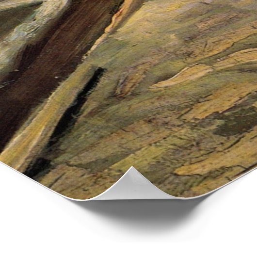 Rückgrat der alten Häuser von Vincent van Gogh Poster (Ecke)