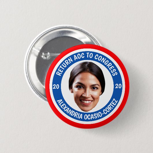 Rückhol-AOC zum Kongreß im Jahre 2020 Button (Vorne & Hinten)