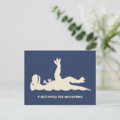 Rückhub T-Rex Postkarte (Stehend Vorderseite)