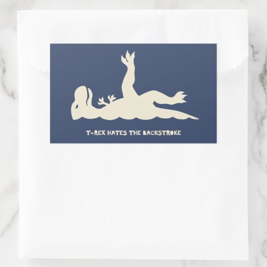 Rückhub T-Rex Rechteckiger Aufkleber (Tasche)