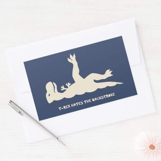 Rückhub T-Rex Rechteckiger Aufkleber (Umschlag)