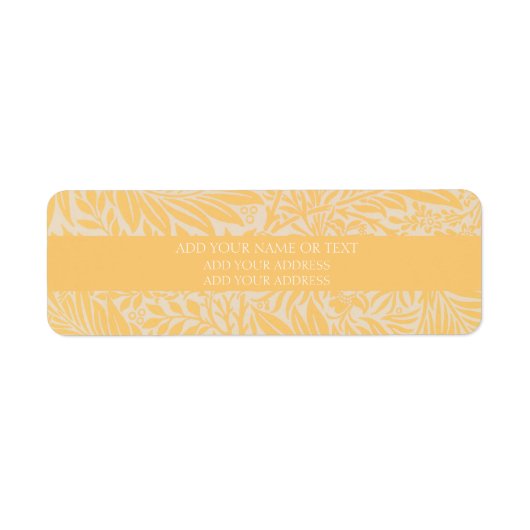 RÜCKKEHR ADRESSE ETIKETT : WILLIAM MORRIS : LARKSP (Vorne)