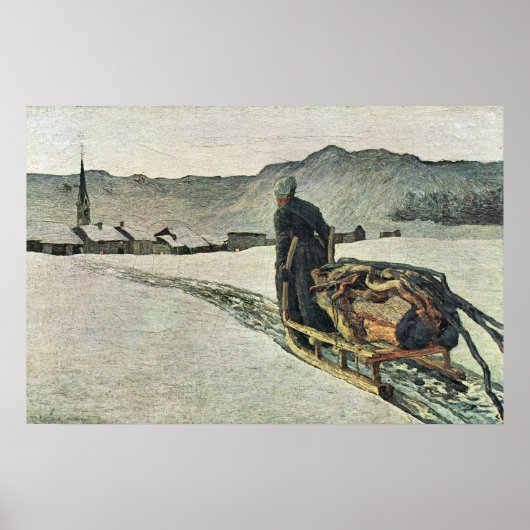 Rückkehr aus dem Wald von Giovanni Segantini Poster (Vorne)