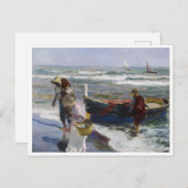 Rückkehr aus der Fischerei, Joaquin Sorolla y Bast Postkarte (Vorne/Hinten)