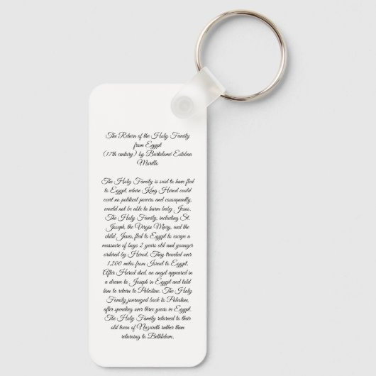 Rückkehr der Heiligen Familie aus Ägypten Schlüsselanhänger (Rückseite)