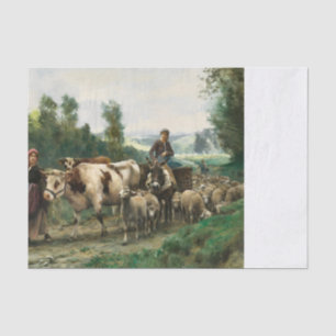 Rückkehr der Herde von Julien Dupre Seidenpapier