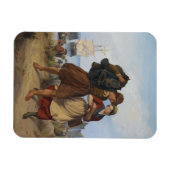 Rückkehr des Fischers (von Rudolf Jordan) Magnet (Horizontal)