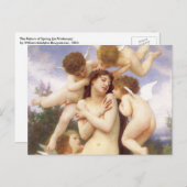 Rückkehr des Frühlings (Le Printemps) von Bouguere Postkarte (Vorne/Hinten)