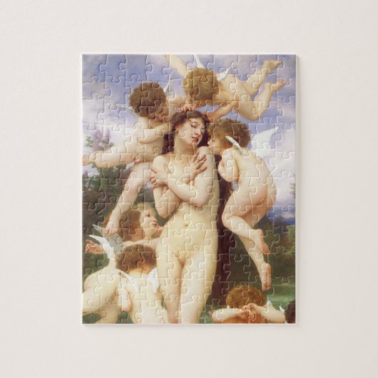Rückkehr des Frühlings (Le Printemps) von Bouguere Puzzle (Vertikal)