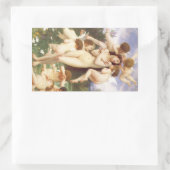 Rückkehr des Frühlings (Le Printemps) von Bouguere Rechteckiger Aufkleber (Tasche)